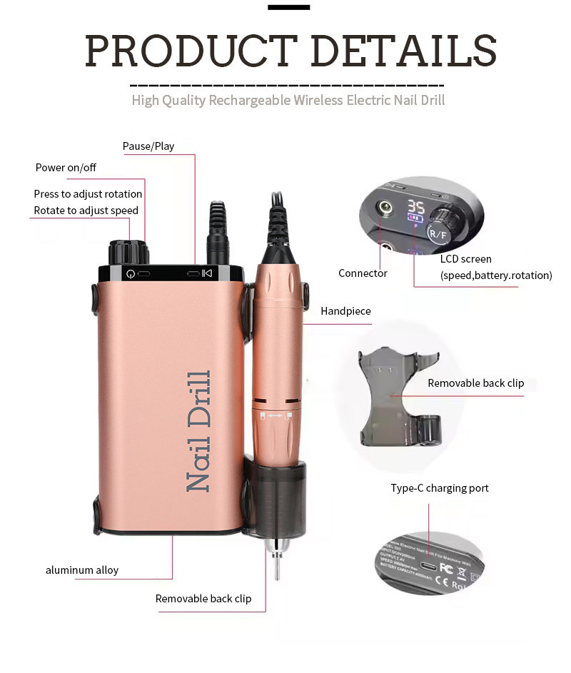 Portable Rechargeable Nail File Pen