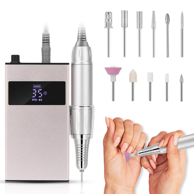 Prijenosna bušilica za nokte s niskom razinom buke